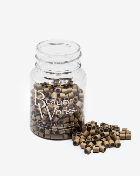 Silicone Lined Aluminium Micro Rings - Dark Blonde 500 Pieces