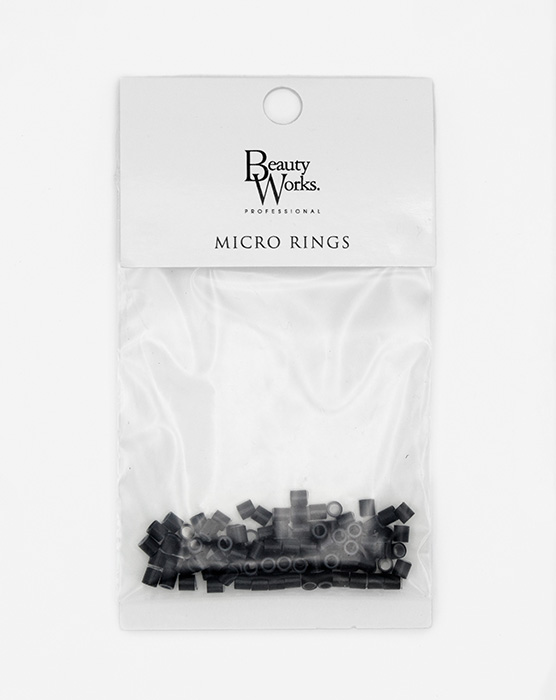Silicone Lined Copper Micro Rings - 100 pack - Black