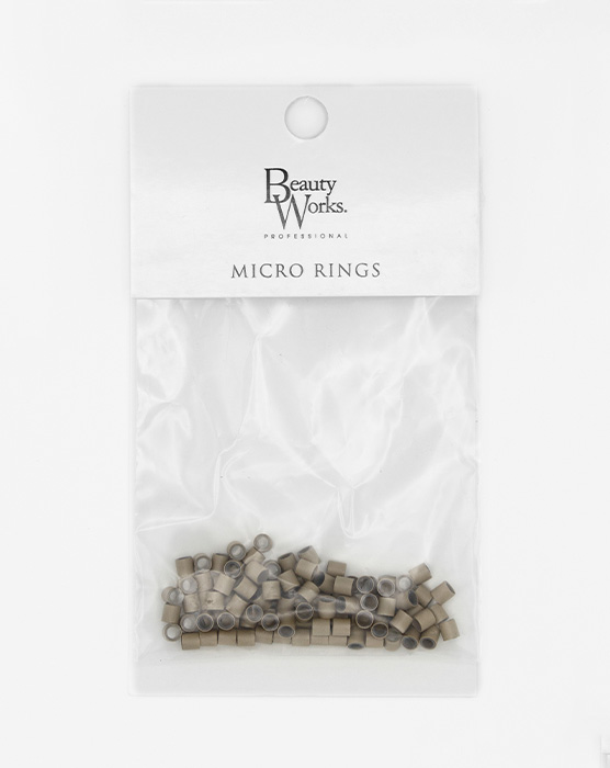 Silicone Lined Copper Micro Rings - 100 pack - Dark Blonde