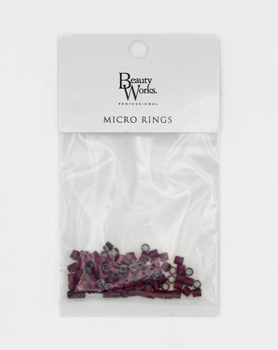 Silicone Lined Copper Micro Rings - 100 pack - Red