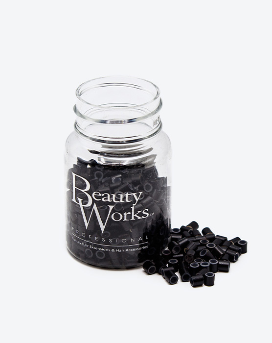 Silicone Lined Copper Micro Rings - 500 pack - Black