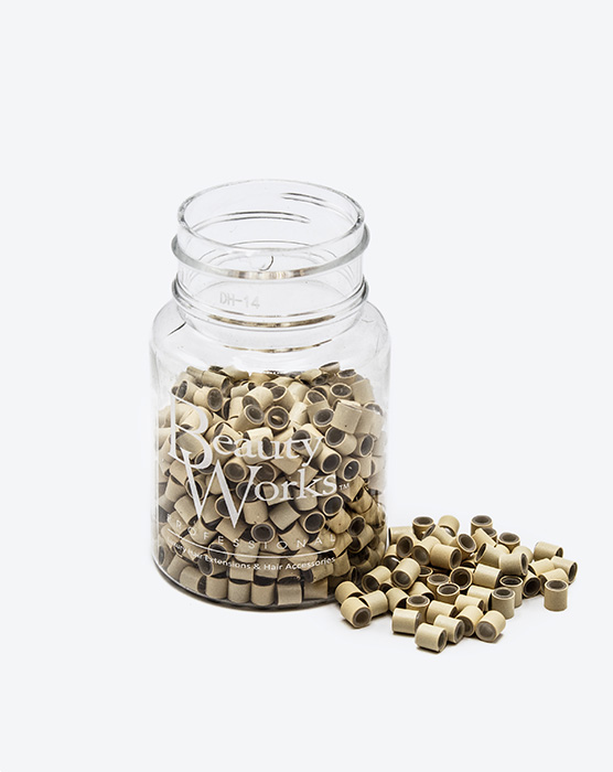 Silicone Lined Copper Micro Rings - 500 pack - Blonde