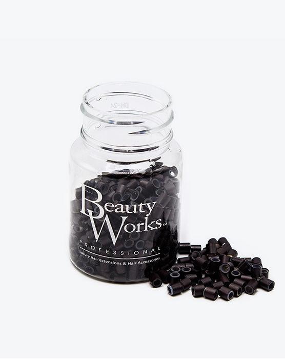 Silicone Lined Copper Micro Rings - 500 pack - Dark Brown