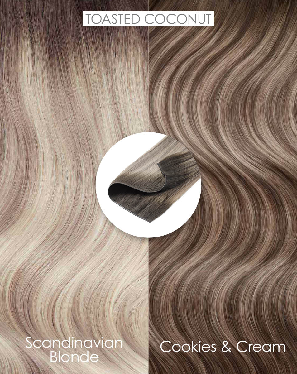 100% Remy Colour Swatch - Toasted Coconut