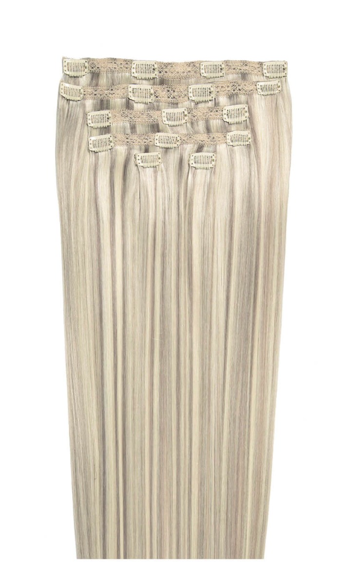18" Double Hair Set Clip-In Extensions - Viking Blonde